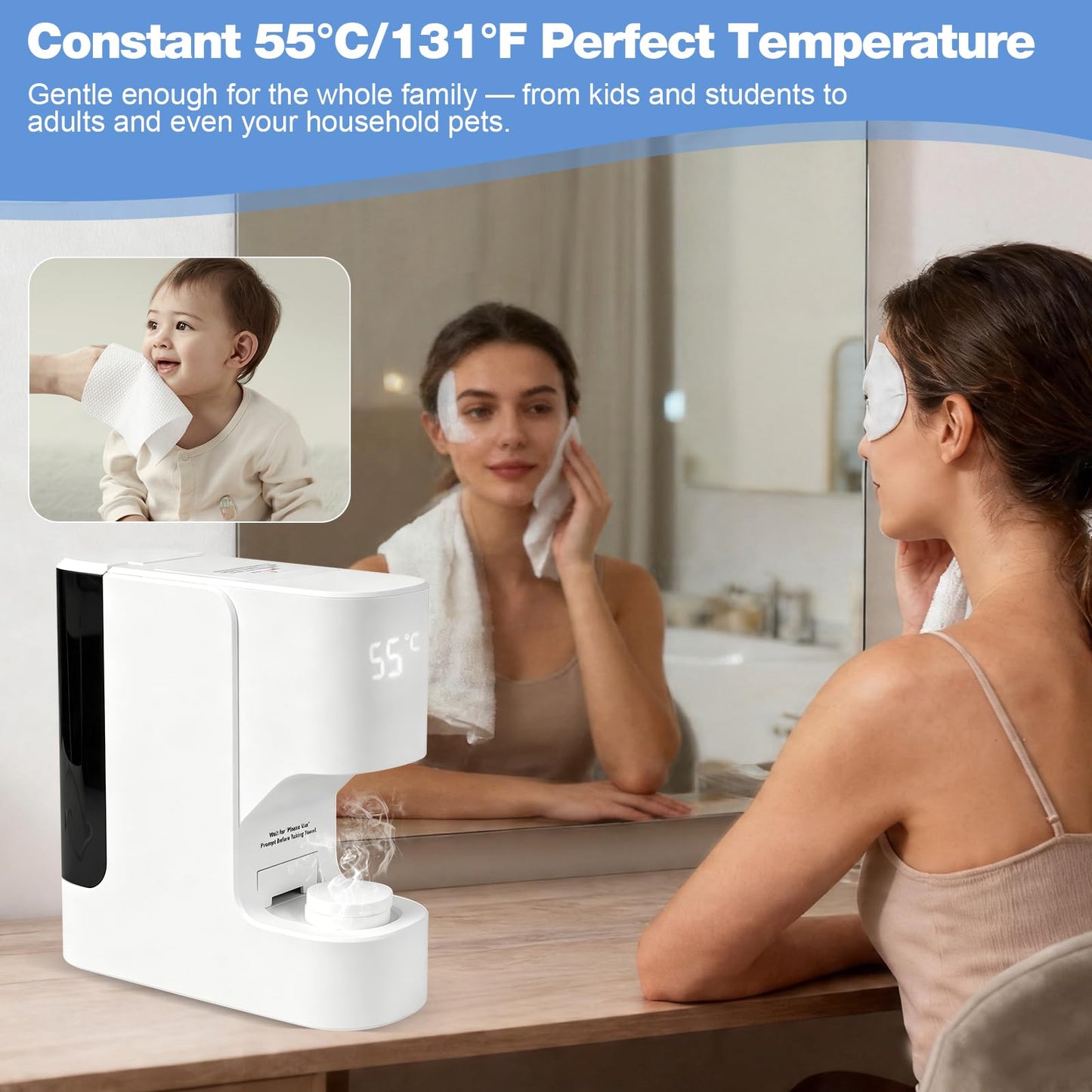 TowelNew Smart Hot Face Towel Dispenser Warmer-CL01