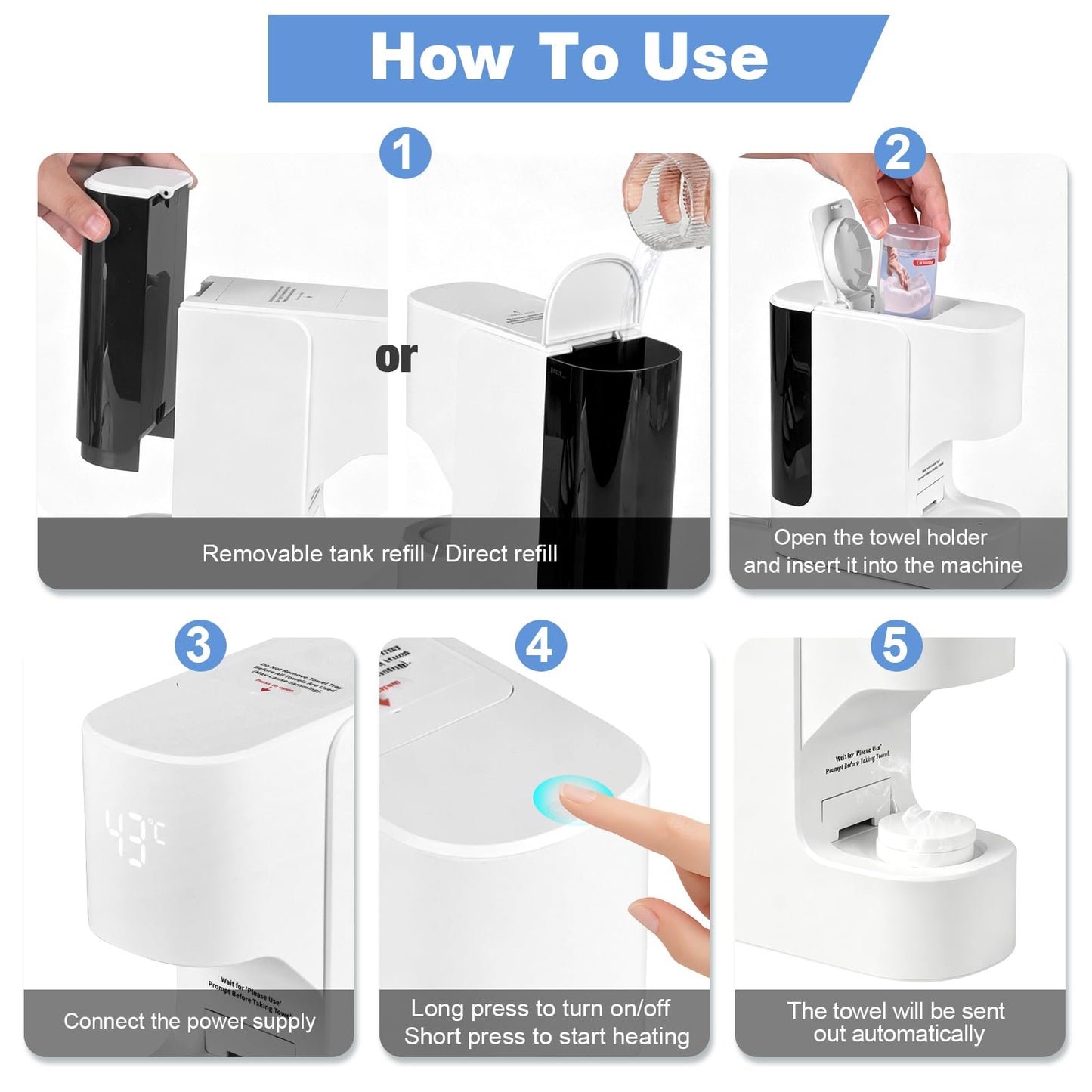 TowelNew Smart Hot Face Towel Dispenser Warmer-CL01